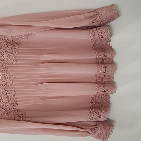 Ted Baker London Cailley Pink Embroidered Longsleeve Blouse Size 3/ 8 - Picture 6 of 16